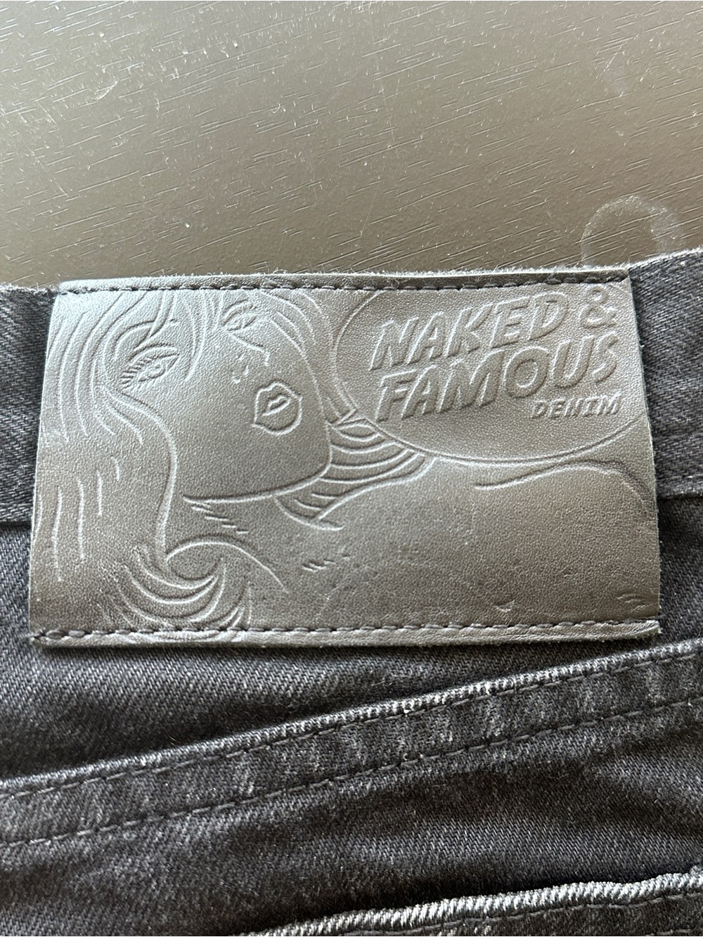 Naked & Famous Solid Black Selvedge Denim Jeans Weird Guy - Picture 3 of 8